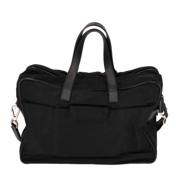 52893 2 Prada 2WAY Nylon Briefcase Black