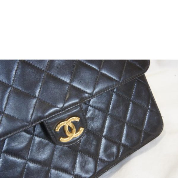 52894 7 Chanel Lambskin Matelassé Push Lock Chain Shoulder Bag