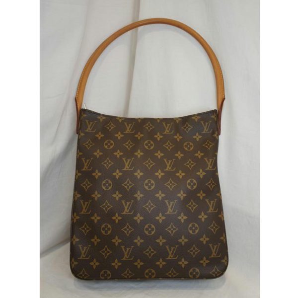 52924 2 Louis Vuitton Looping GM Monogram Shoulder Bag Brown