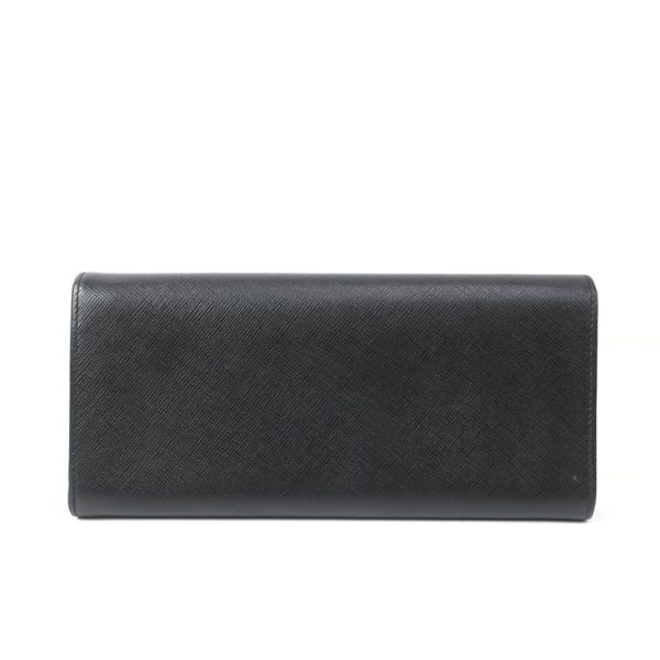 52929 2 Prada Saffiano Long Wallet Black