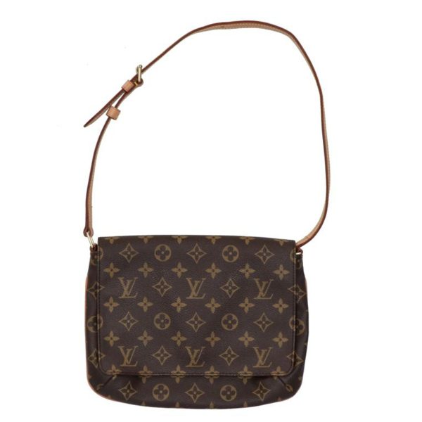 52931 1 Louis Vuitton Musette Tango Short Shoulder Bag Brown