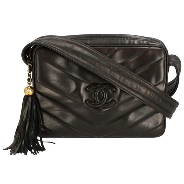 52973 1 Chanel Shoulder Bag with Fringe Beige