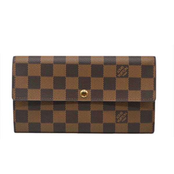 52990 1 Louis Vuitton Portefeuil Sala Damier Ebene Wallet Brown