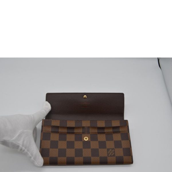 52990 4 Louis Vuitton Portefeuil Sala Damier Ebene Wallet Brown