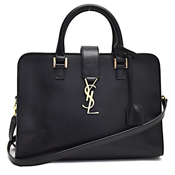 5300014884100159 1 Saint Laurent Cabas Handbag Leather Black