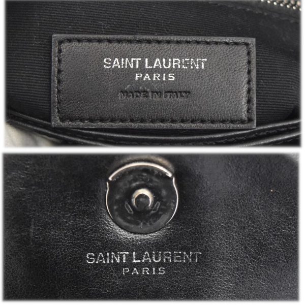 5300014884100184 9 Saint Laurent Lulu Shoulder Bag Leather Black Silver