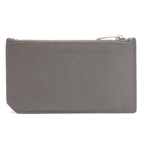 5300020884100016 3 SAINT LAURENT Card Case Coin Case Wallet Leather Gray