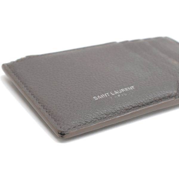 5300020884100016 6 SAINT LAURENT Card Case Coin Case Wallet Leather Gray