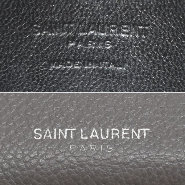 5300020884100016 8 SAINT LAURENT Card Case Coin Case Wallet Leather Gray