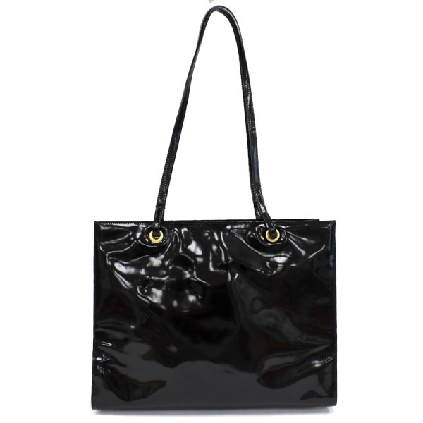 5300021884100271 3 Fendi Tote Shoulder Bag Patent Leather Black