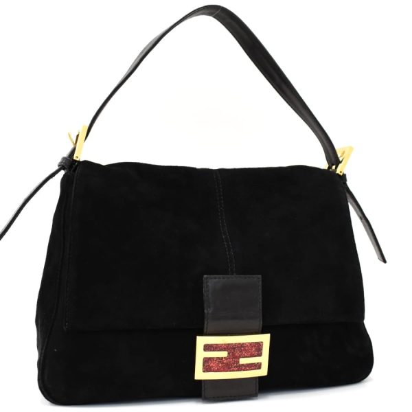 5300021884100296 1 Fendi Handbag Mamma Bucket FF Leather Black