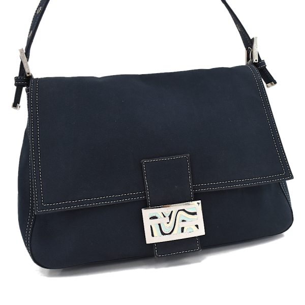 5300021884100304 1 Fendi Mamma Bucket Bag FF Canvas Navy