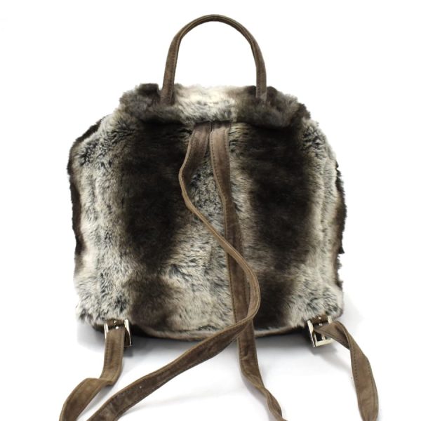 5300021884100412 3 Fendi Rucksack Backpack Fur Suede Gray