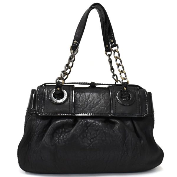 5300021884100432 3 Fendi Enamel Chain Shoulder Bag Black