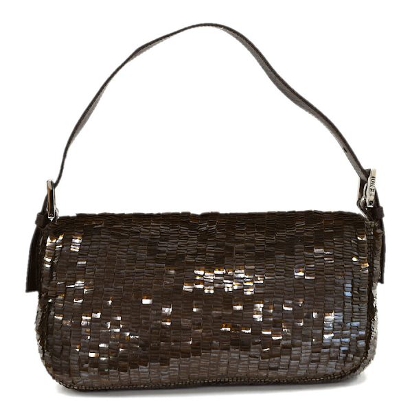 5300021884100448 3 Fendi Mamma Bucket Bag Sequin Leather Brown