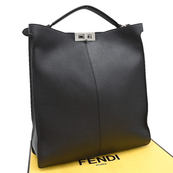 5300021884100580 1 Fendi Peekaboo Iseeu Tote Bag Leather Black