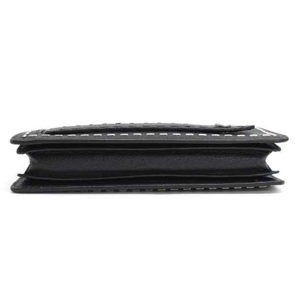 5300021884100596 4 Fendi Sellia Clutch Bag Leather Black