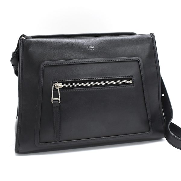 5300021884100691 1 Fendi Runaway Crossbody Bag Leather Black