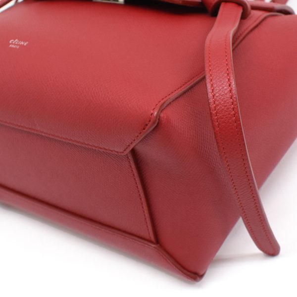 5300028884102364 5 Celine Micro Belt Leather Handbag Red