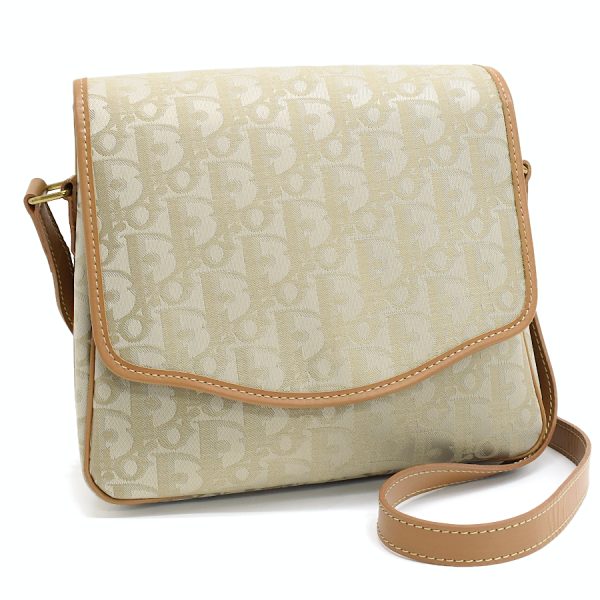 5300114884102063 1 Dior Trotter Crossbody Bag Canvas Beige