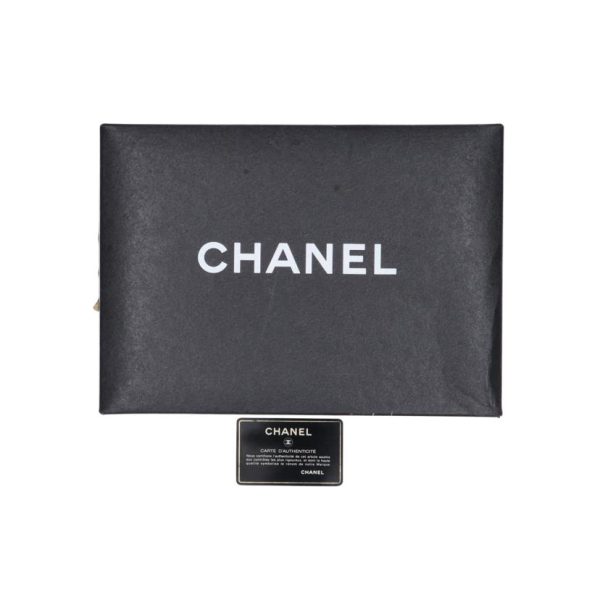 53037 6 Chanel Matelasse W Flap Chain Shoulder Bag Black