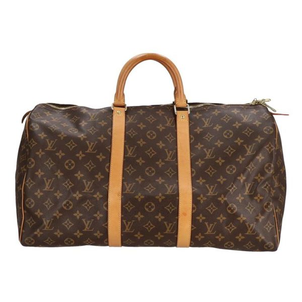 53044 1 Louis Vuitton Keepall 50 Monogram Duffel Bag Brown