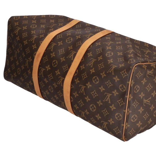 53044 3 Louis Vuitton Keepall 50 Monogram Duffel Bag Brown