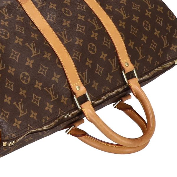 53044 4 Louis Vuitton Keepall 50 Monogram Duffel Bag Brown