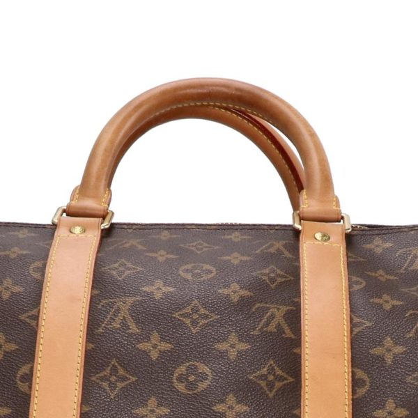 53044 6 Louis Vuitton Keepall 50 Monogram Duffel Bag Brown