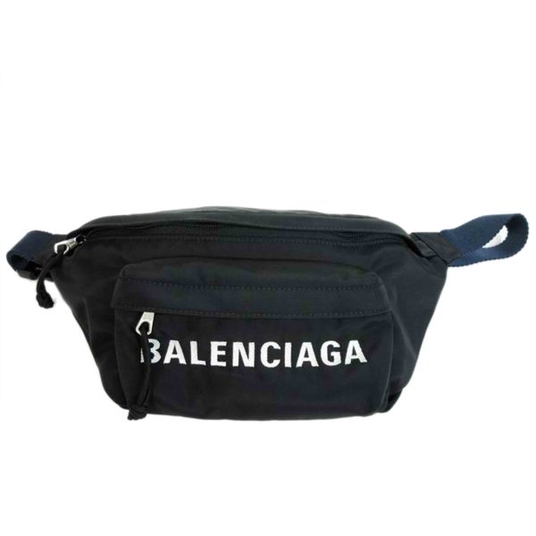 53071 1 Balenciaga Wheel Belt Bag Black