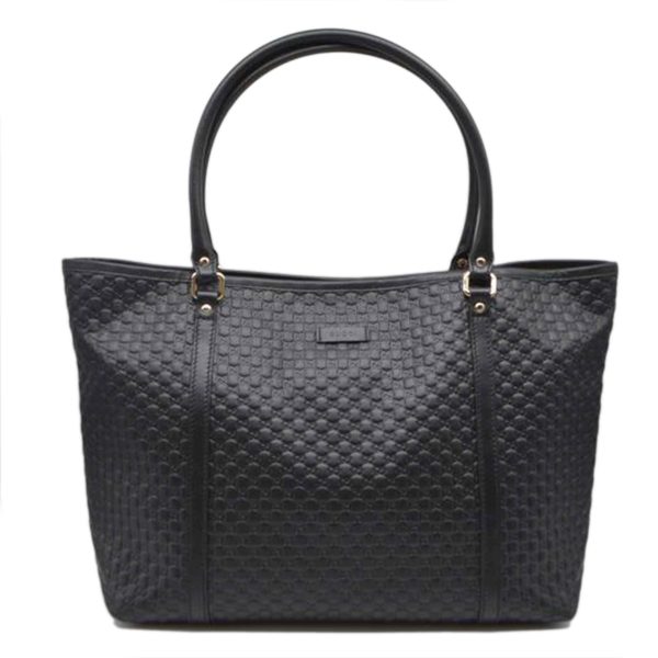 53102 1 Gucci Micro Gucci Shima Leather Tote Noir