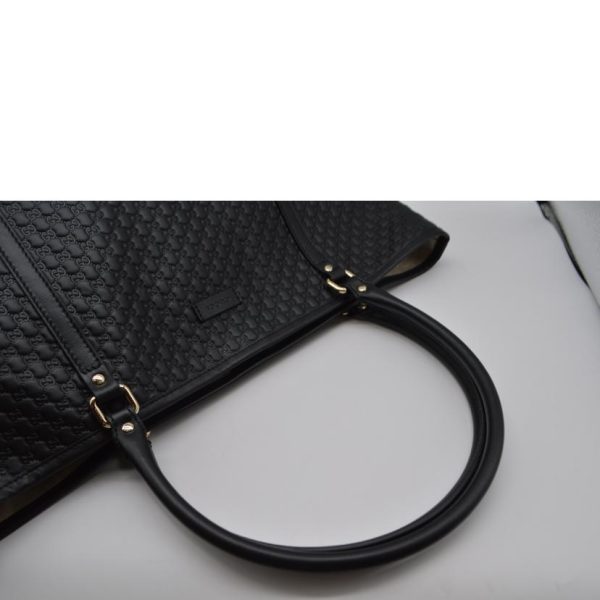 53102 5 Gucci Micro Gucci Shima Leather Tote Noir