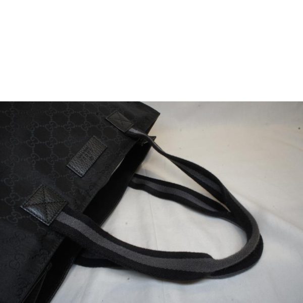 53112 4 Gucci GG Nylon Tote Bag Black