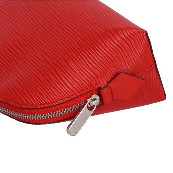 53116 3 Louis Vuitton Pochette Cosmetic Epi Cosmetic Bag Coquelicot Red