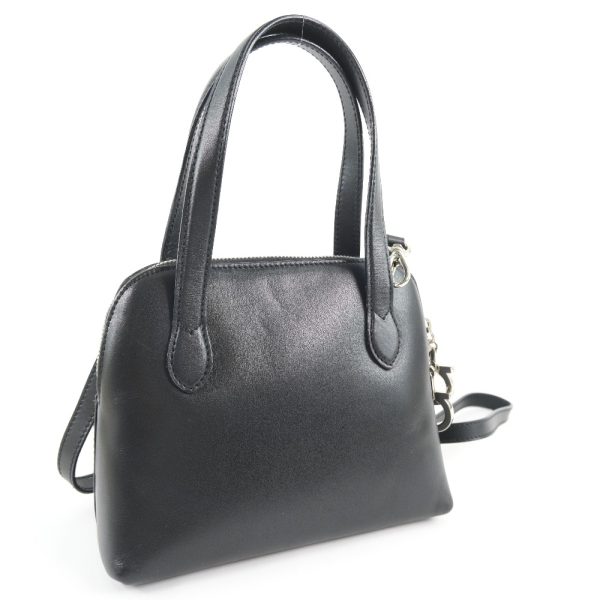 53140305 3 Salvatore Ferragamo 2WAY Shoulder Handbag Gancini Calf Black Zipper