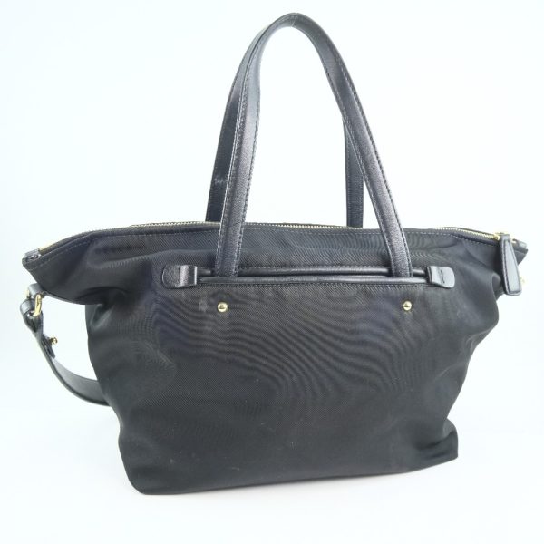 53140324 3 Salvatore Ferragamo 2WAY Shoulder Gancini Nylon Black Handbag