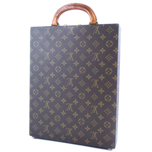 53140409 2 LOUIS VUITTON business bag monogram canvas brown