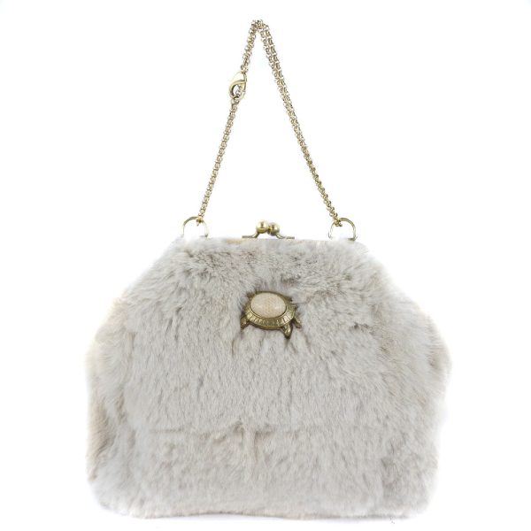 53140475 1 Salvatore Ferragamo Party Bag Other Bags Rabbit Fur Beige