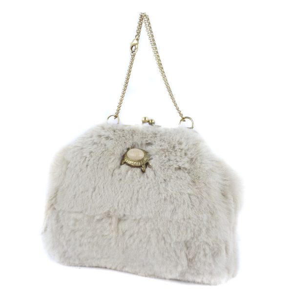 53140475 2 Salvatore Ferragamo Party Bag Other Bags Rabbit Fur Beige