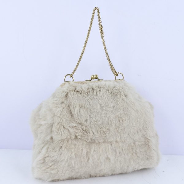 53140475 4 Salvatore Ferragamo Party Bag Other Bags Rabbit Fur Beige