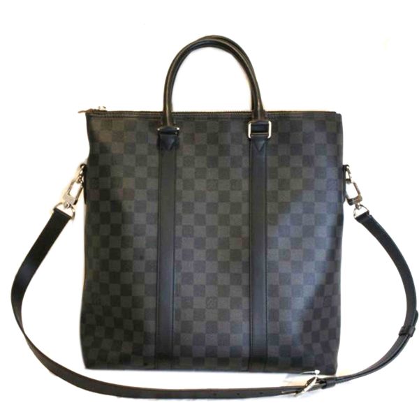 53150 1 Louis Vuitton Anton Tote Damier Graphite Tote Bag Black