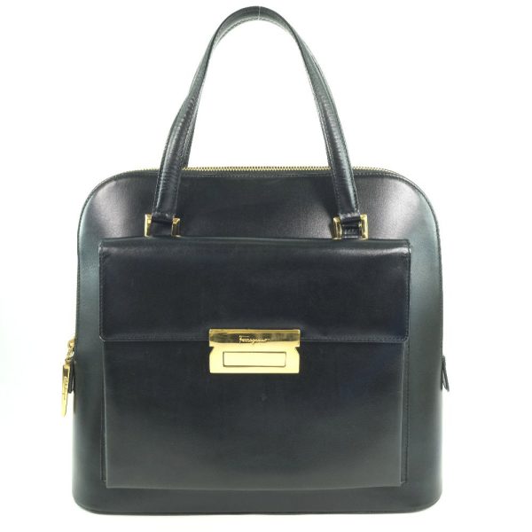 53150358 1 Salvatore Ferragamo Calf Black Handbag