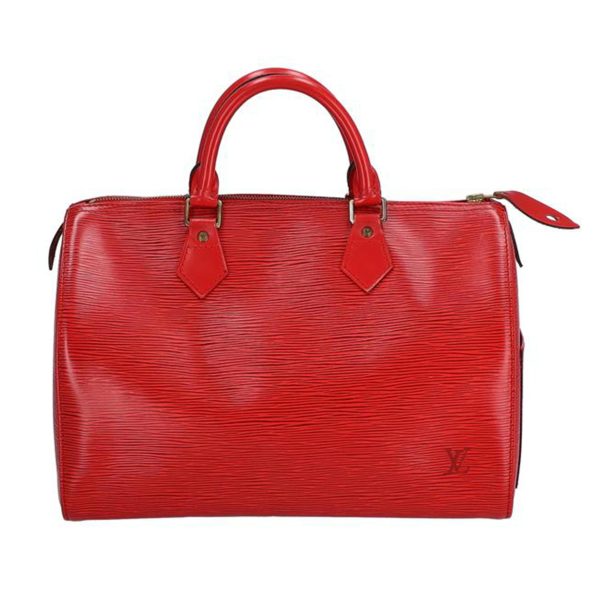 53178 1 Louis Vuitton Speedy 35 Epi Handbag Castilian Red