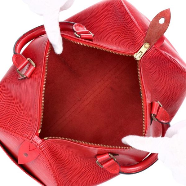 53178 4 Louis Vuitton Speedy 35 Epi Handbag Castilian Red