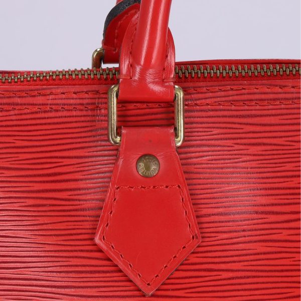 53178 7 Louis Vuitton Speedy 35 Epi Handbag Castilian Red