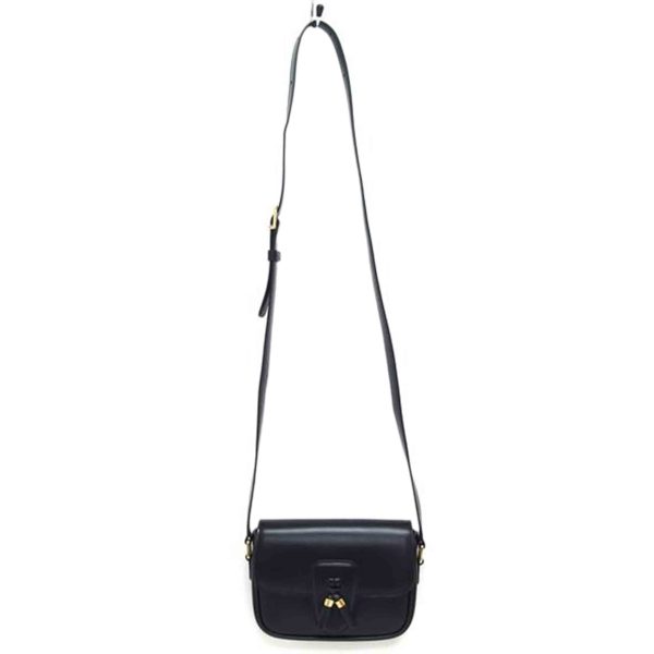 53192 1 Celine Shoulder Bag Tassels Small Black