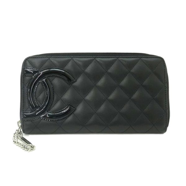 53198 1 Chanel Cambon Line Long Wallet Black