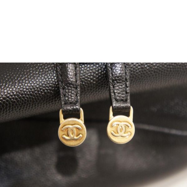 53204 9 Chanel Deauville Drawstring Backpack Black