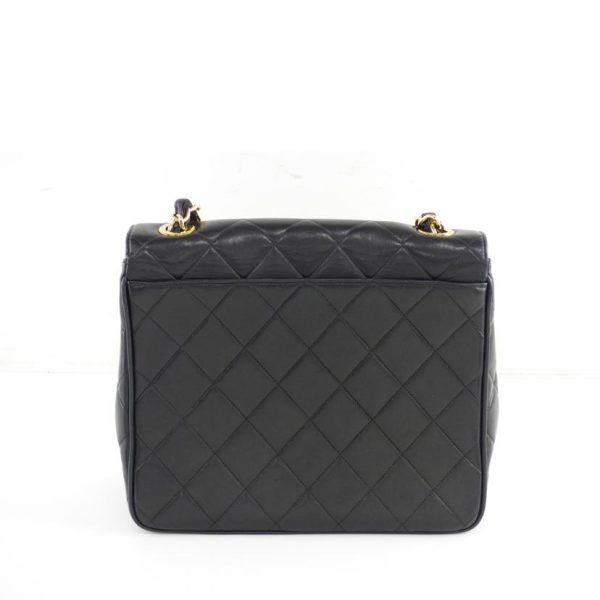 53211 2 Chanel Decaco Column Chain Shoulder Bag Black