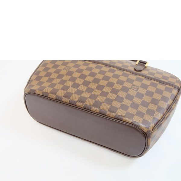 53280 3 Louis Vuitton Saria Horizontal Damier Ebene Shoulder Bag Brown